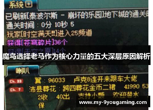 魔鸟选择老马作为核心力量的五大深层原因解析